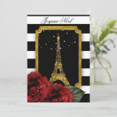 クリスマスパリバラエッフェルタワーホワイトストライプホテル 招待状 (スタンド正面)