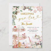 クリスマスパルティーフローラ冬誕生日 招待状 (正面)