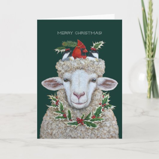 クリスマスパレードの休日の折り畳まれたグリーティングカード シーズンカード (正面)