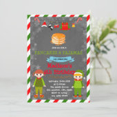 クリスマスパンケーキとパジャマの招待状 招待状 (スタンド正面)