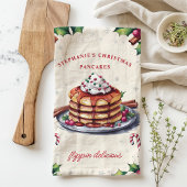 クリスマスパンケーキフリッピンパーソナライズされたおいしい キッチンタオル