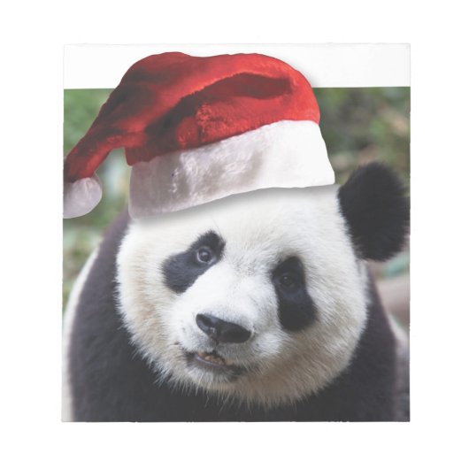 クリスマスパンダのクマ ノートパッド (正面)
