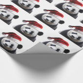 クリスマスパンダのクマ ラッピングペーパー (角)