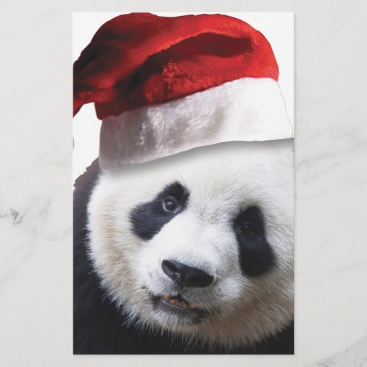 クリスマスパンダのクマ 便箋 (正面)
