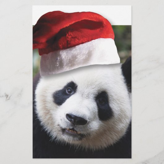 クリスマスパンダのクマ 便箋 (正面)