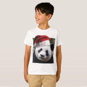 クリスマスパンダのクマ Tシャツ (正面フル)