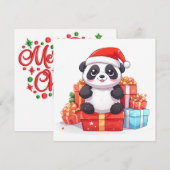 クリスマスパンダのグリーティングカード シーズンカード (正面/裏面)
