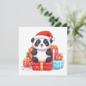 クリスマスパンダのグリーティングカード シーズンカード (スタンド正面)