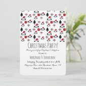 クリスマスパンダのプレゼントとホリデーツリー 招待状 (スタンド正面)