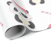 クリスマスパンダの模様 ラッピングペーパー (ロールコーナー)