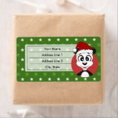 クリスマスパンダの漫画 ラベル (インサイチュ)