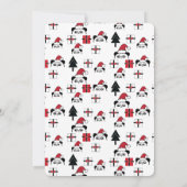 クリスマスパンダプレゼントホリデーツリー 招待状 (裏面)