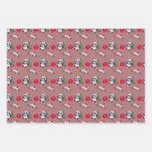 クリスマスパンダベアーズオーナメントサンタハット ラッピングペーパーシート (正面3)