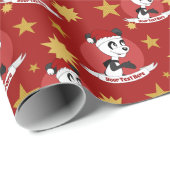 クリスマスパンダ漫画のラッピング紙 ラッピングペーパー (ロールコーナー)