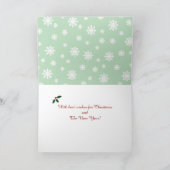 クリスマスパンダ漫画ストッキングスノーフレーク シーズンカード (内部)