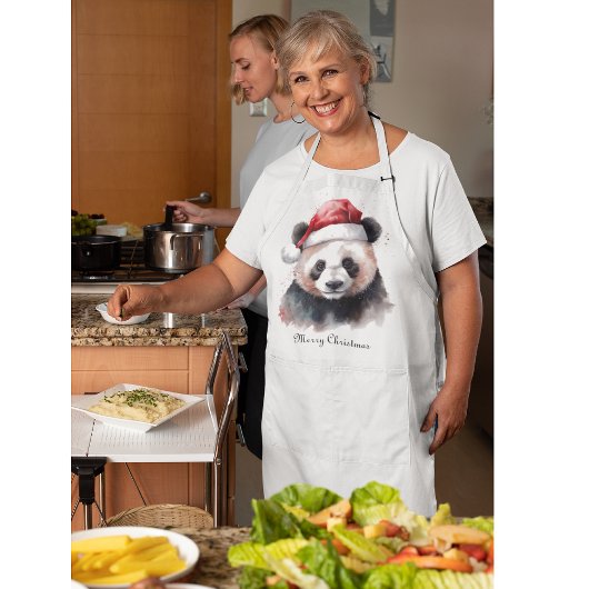クリスマスパンダ、カスタマイズ可能 エプロン