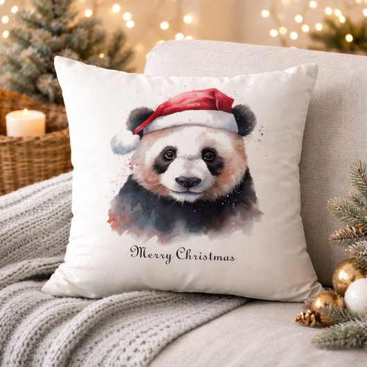 クリスマスパンダ、カスタマイズ可能 クッション