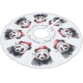 クリスマスパンダ、カスタマイズ可能 ブラッシュドポリエステルツリースカート (アングル)