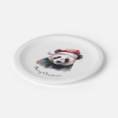 クリスマスパンダ、カスタマイズ可能 ペーパープレート (アングル)