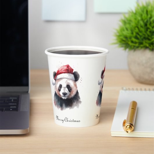 クリスマスパンダ、カスタマイズ可能 紙コップ (インサイチュ)