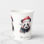 クリスマスパンダ、カスタマイズ可能 紙コップ (裏面)