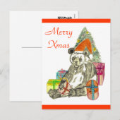 クリスマスパンダ シーズンポストカード (正面/裏面)