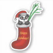 クリスマスパンダ シール (正面)