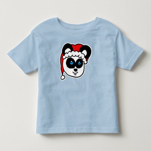クリスマスパンダ トドラーTシャツ (正面)