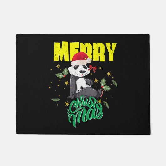 クリスマスパンダ ドアマット (正面)