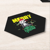 クリスマスパンダ ペーパーコースター (アングル)