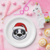 クリスマスパンダ ペーパープレート (パーティー)