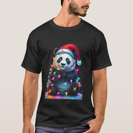 クリスマスパンダ Tシャツ (正面)