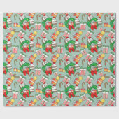 クリスマスパンドラ(PANDAS)パターン包装紙 ラッピングペーパー (フラット)