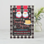 クリスマスパーカーとパジャマパーティーの招待状 招待状 (スタンド正面)