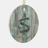 クリスマスパーソナライズされたいかりセラミックオーナメント セラミックオーナメント (右)
