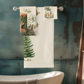 クリスマスパーソナライズされたお洒落ベビー1stクリスマ バスタオルセット