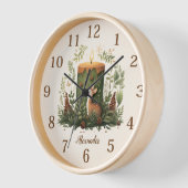 クリスマスパーソナライズされたお洒落ベビー1stクリスマ 壁時計 (傾斜)