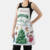 クリスマスパーソナライズされたかわいいイラスト エプロン (インサイチュ)