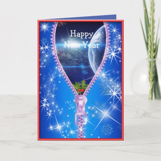 クリスマスパーソナライズされたとお正月 シーズンカード (正面)