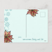 クリスマスパーソナライズされたと新年のためのフランス語 シーズンポストカード (裏面)