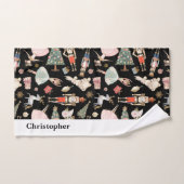 クリスマスパーソナライズされたのくるみ割りバスタオルセット バスタオルセット (ハンドタオル)