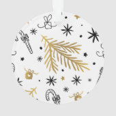 クリスマスパーソナライズされたのヒッスターシカ オーナメント (裏面)