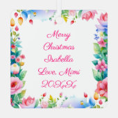 クリスマスパーソナライズされたのミスターとミセス・クラークの格言 メタルオーナメント (裏面)