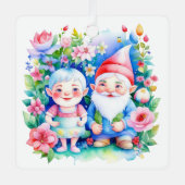 クリスマスパーソナライズされたのミスターとミセス・クラークの格言 メタルオーナメント (正面)