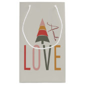 クリスマスパーソナライズされたのミニマルBoho スモールペーパーバッグ (裏面)