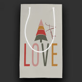 クリスマスパーソナライズされたのミニマルBoho スモールペーパーバッグ