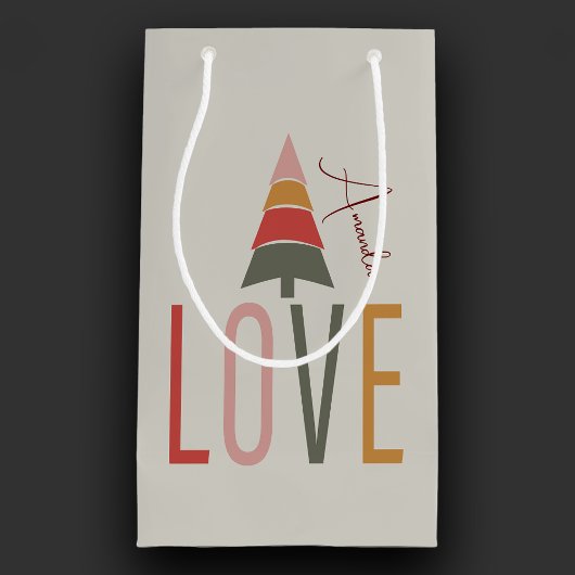 クリスマスパーソナライズされたのミニマルBoho スモールペーパーバッグ