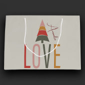 クリスマスパーソナライズされたのミニマルBoho ラージペーパーバッグ