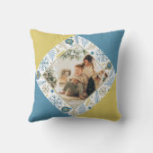 クリスマスパーソナライズされたのモダン写真 クッション (裏面)