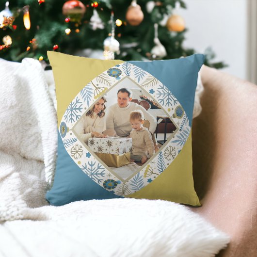 クリスマスパーソナライズされたのモダン写真 クッション